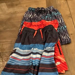 VGUC- 3 Pair of Boys YL Swimsuits. 2 Nike and 1 Quicksilver